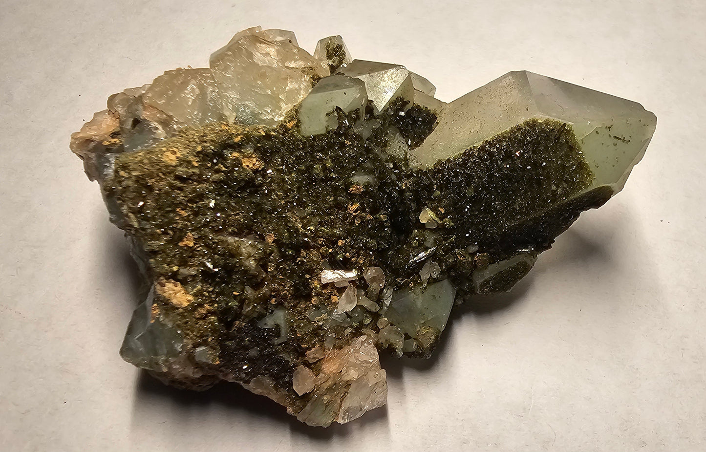 Druzy Forest Epidote with Quartz (Turkey) E2