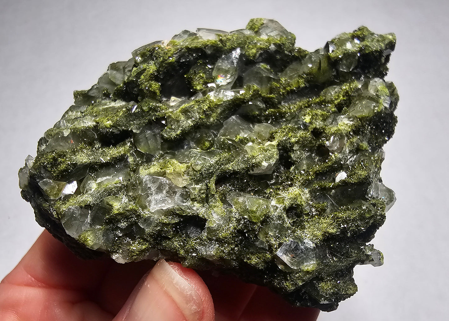 Druzy Forest Epidote with Quartz (Turkey) E3
