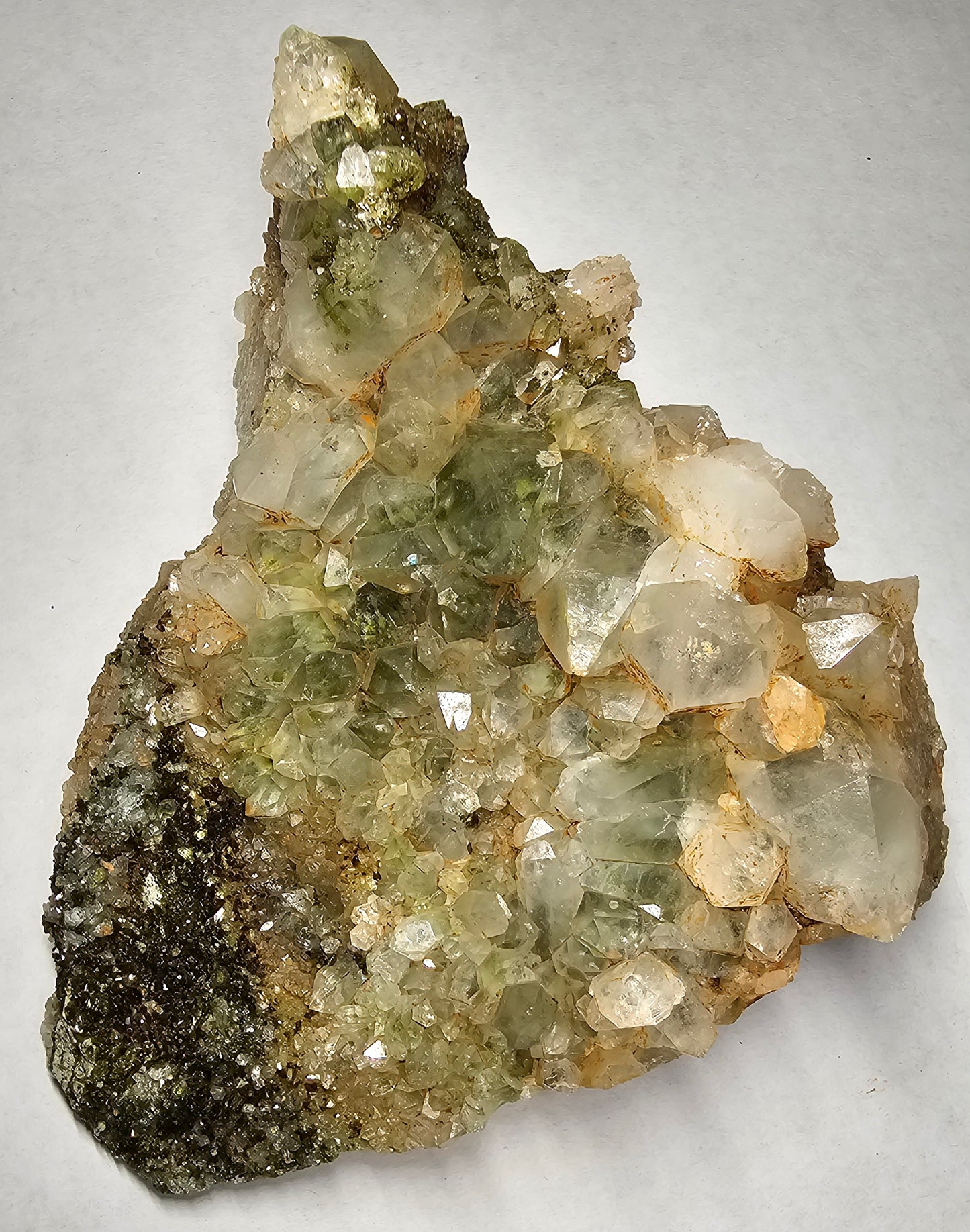 Double sided Druzy Forest Epidote with Quartz (Turkey) E4