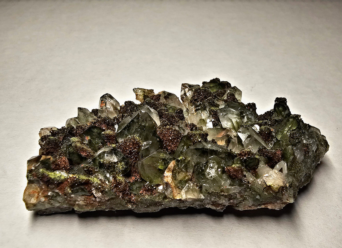 Druzy Forest Epidote with Quartz (Turkey) E1