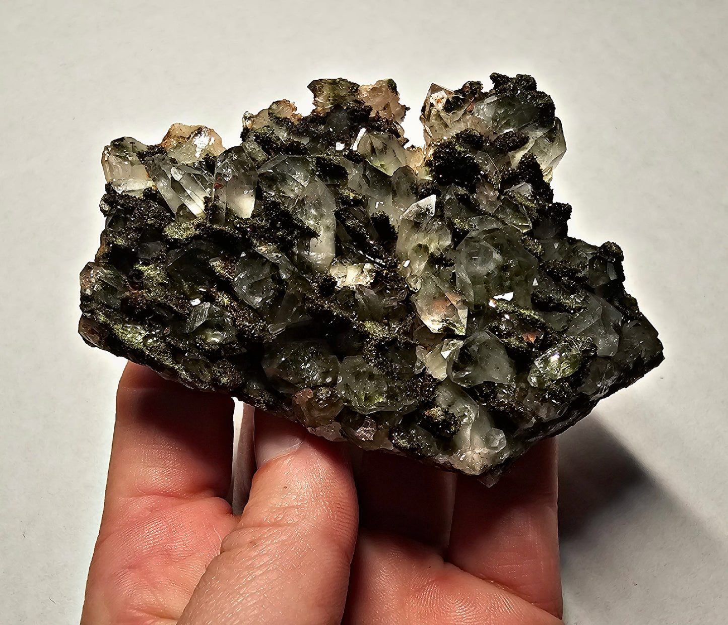 Druzy Forest Epidote with Quartz (Turkey) E1