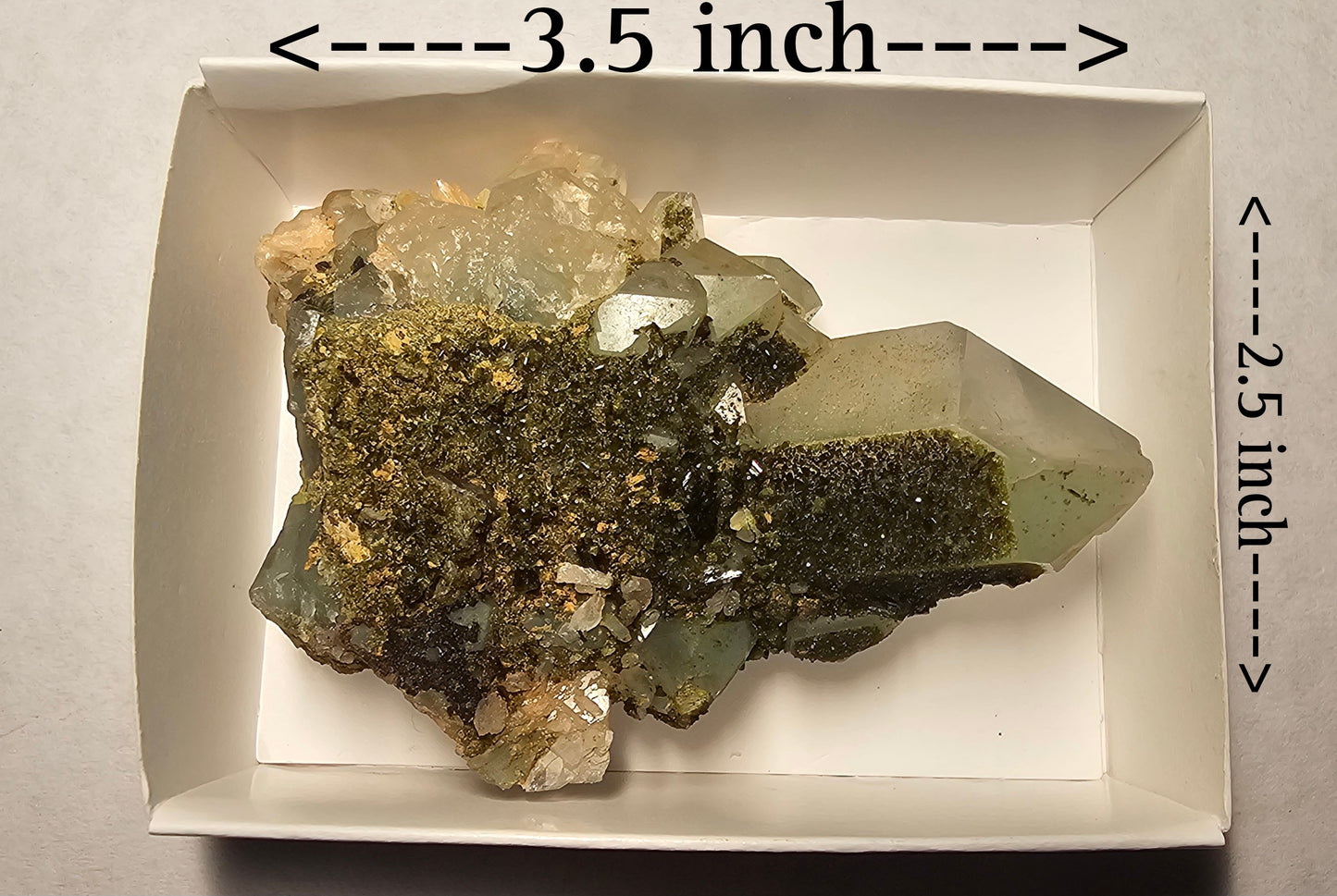 Druzy Forest Epidote with Quartz (Turkey) E2