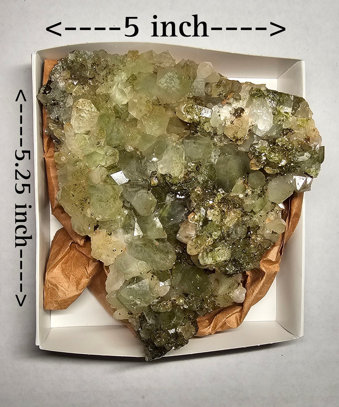 Double sided Druzy Forest Epidote with Quartz (Turkey) E4