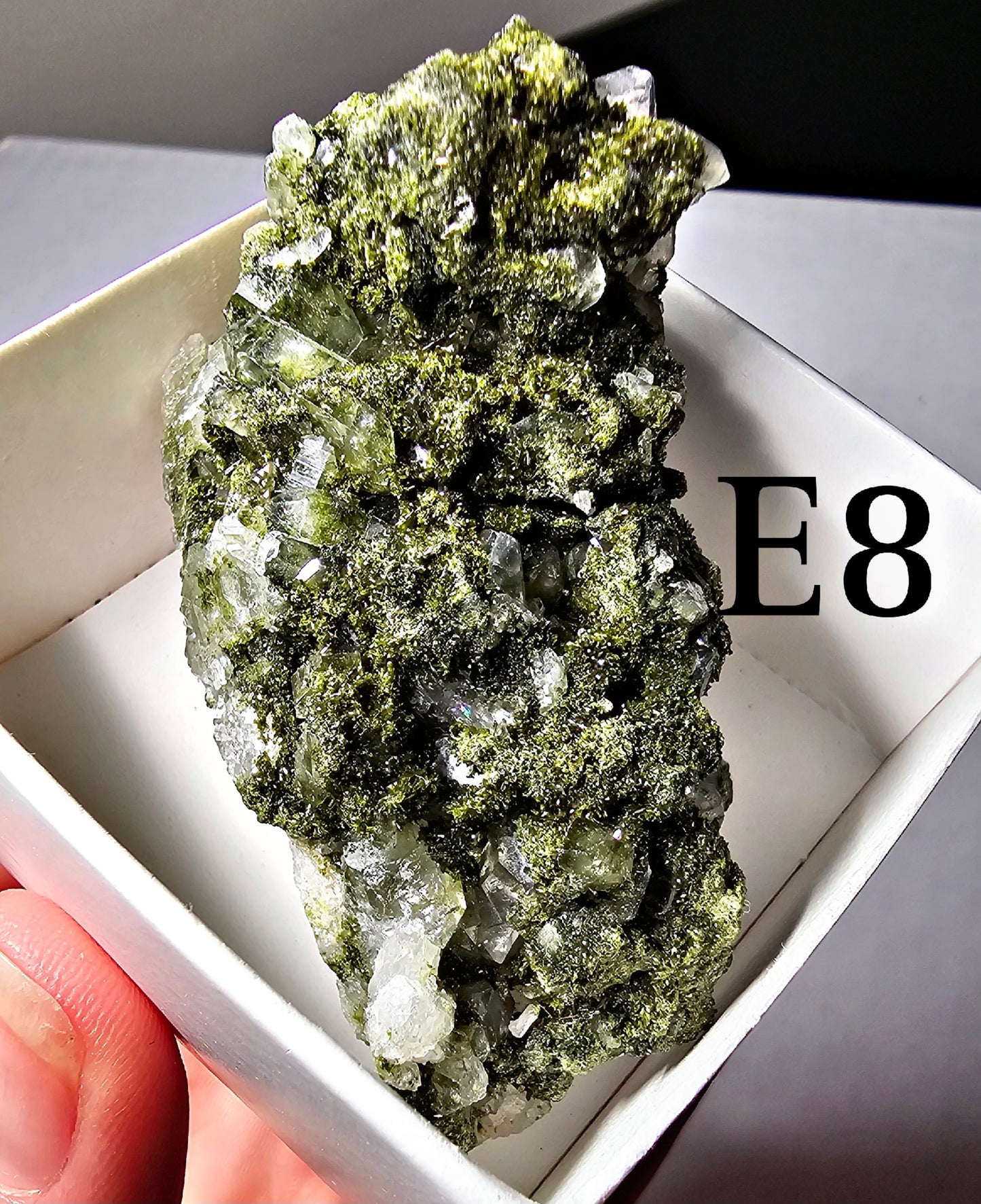 Druzy Forest Epidote with Quartz (Turkey) E6 - E10