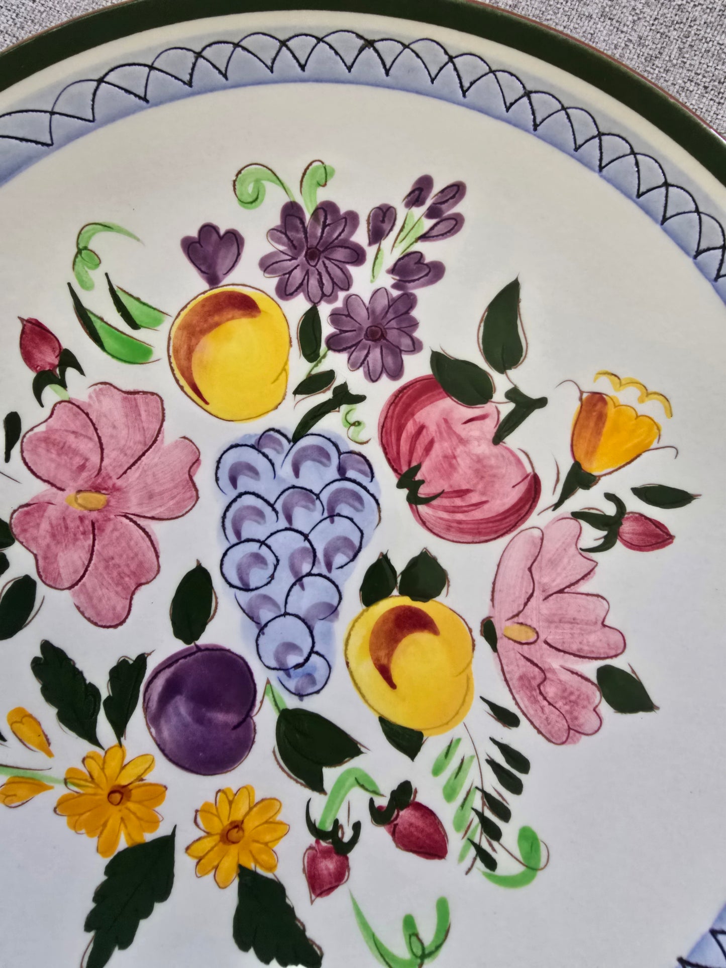 Stangl Pottery Chop Plate Stangl Fruit and Flowers Platter