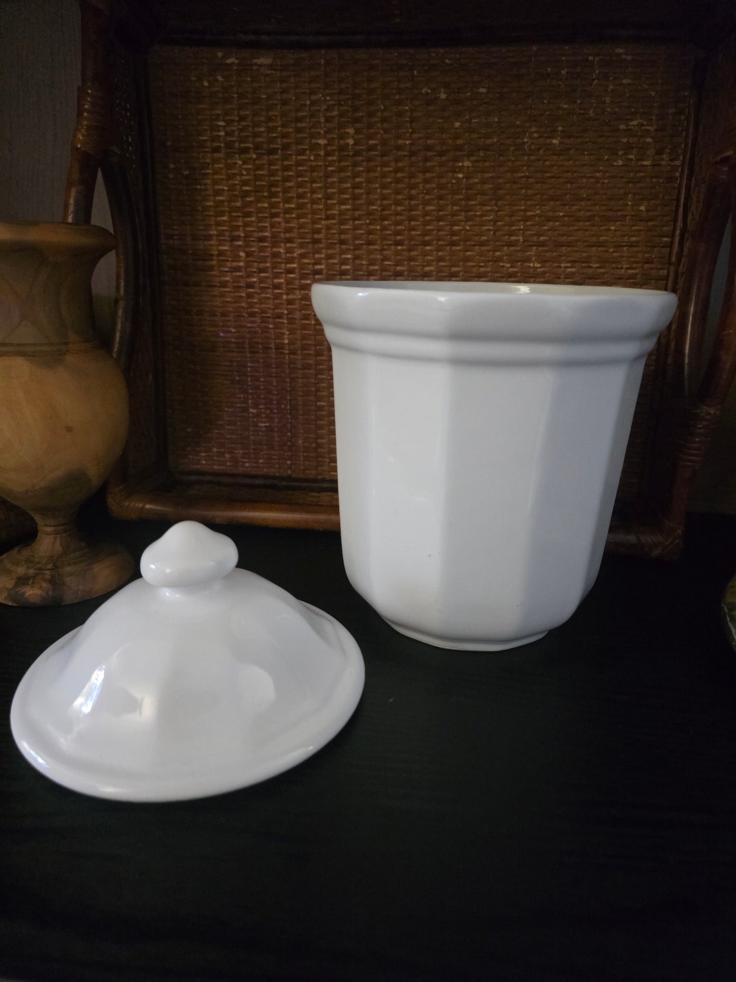 Vintage Pfaltzgraff Heritage Kitchen Canister White