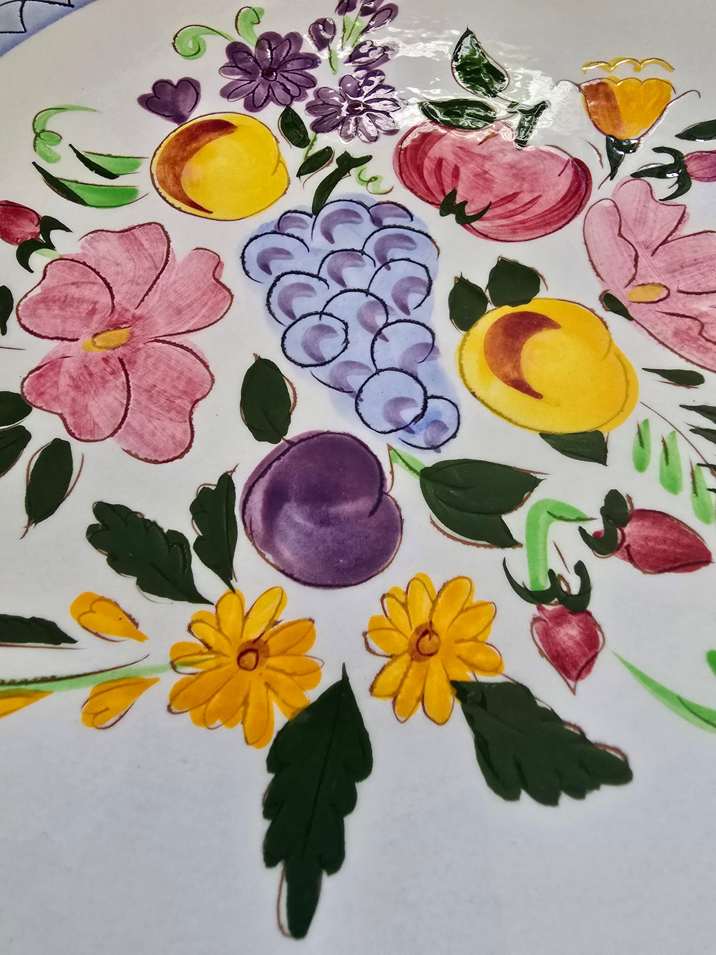 Stangl Pottery Chop Plate Stangl Fruit and Flowers Platter