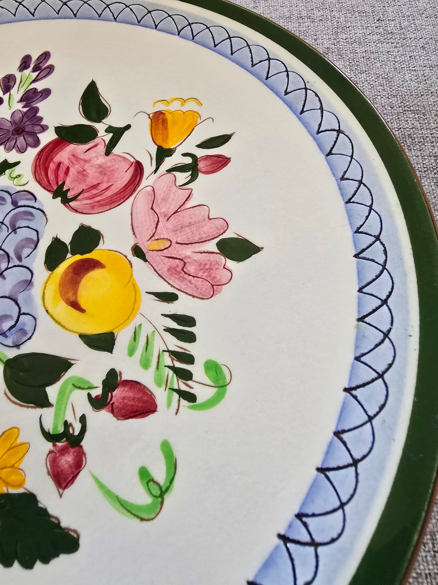 Stangl Pottery Chop Plate Stangl Fruit and Flowers Platter