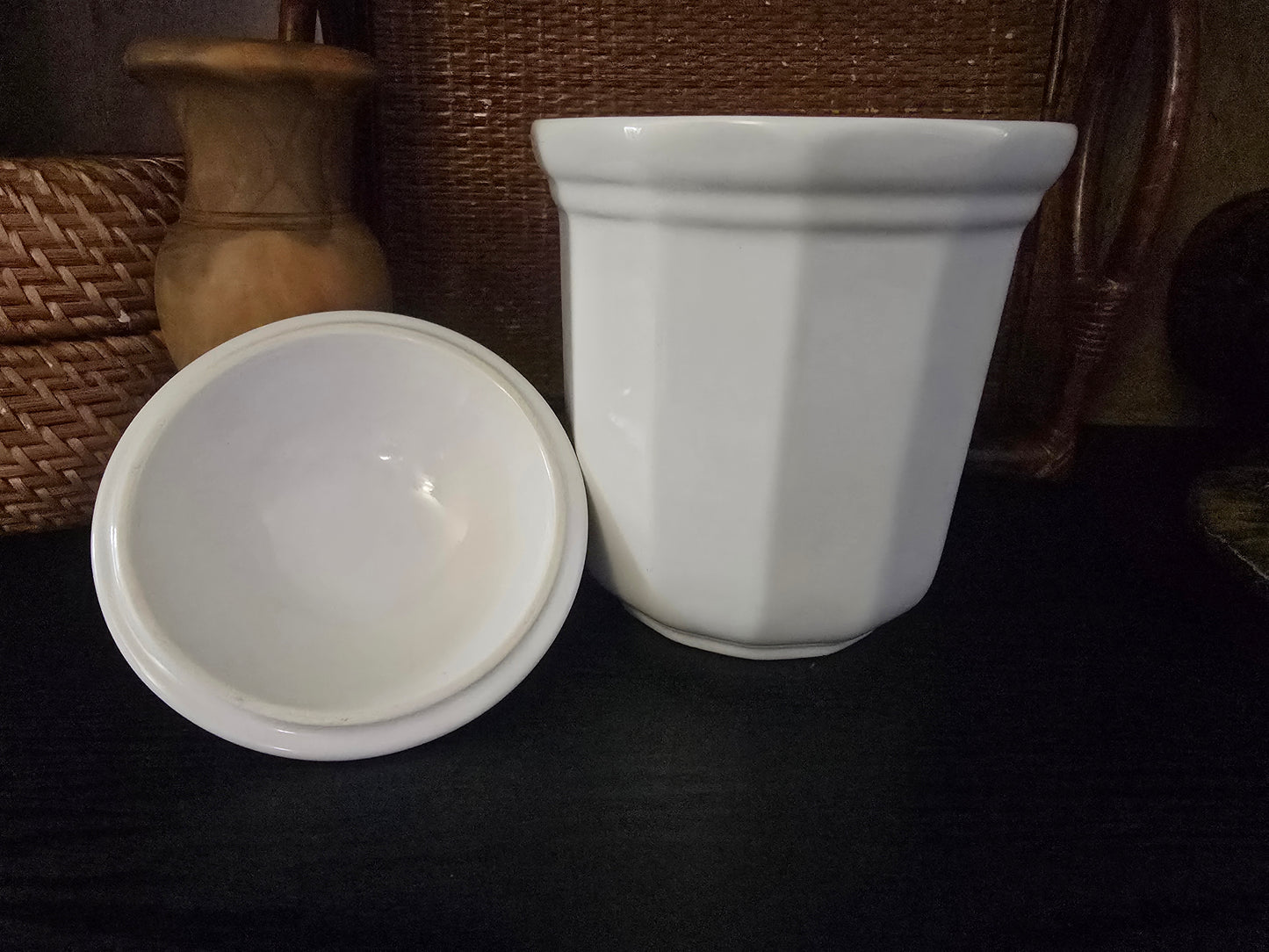 Vintage Pfaltzgraff Heritage Kitchen Canister White
