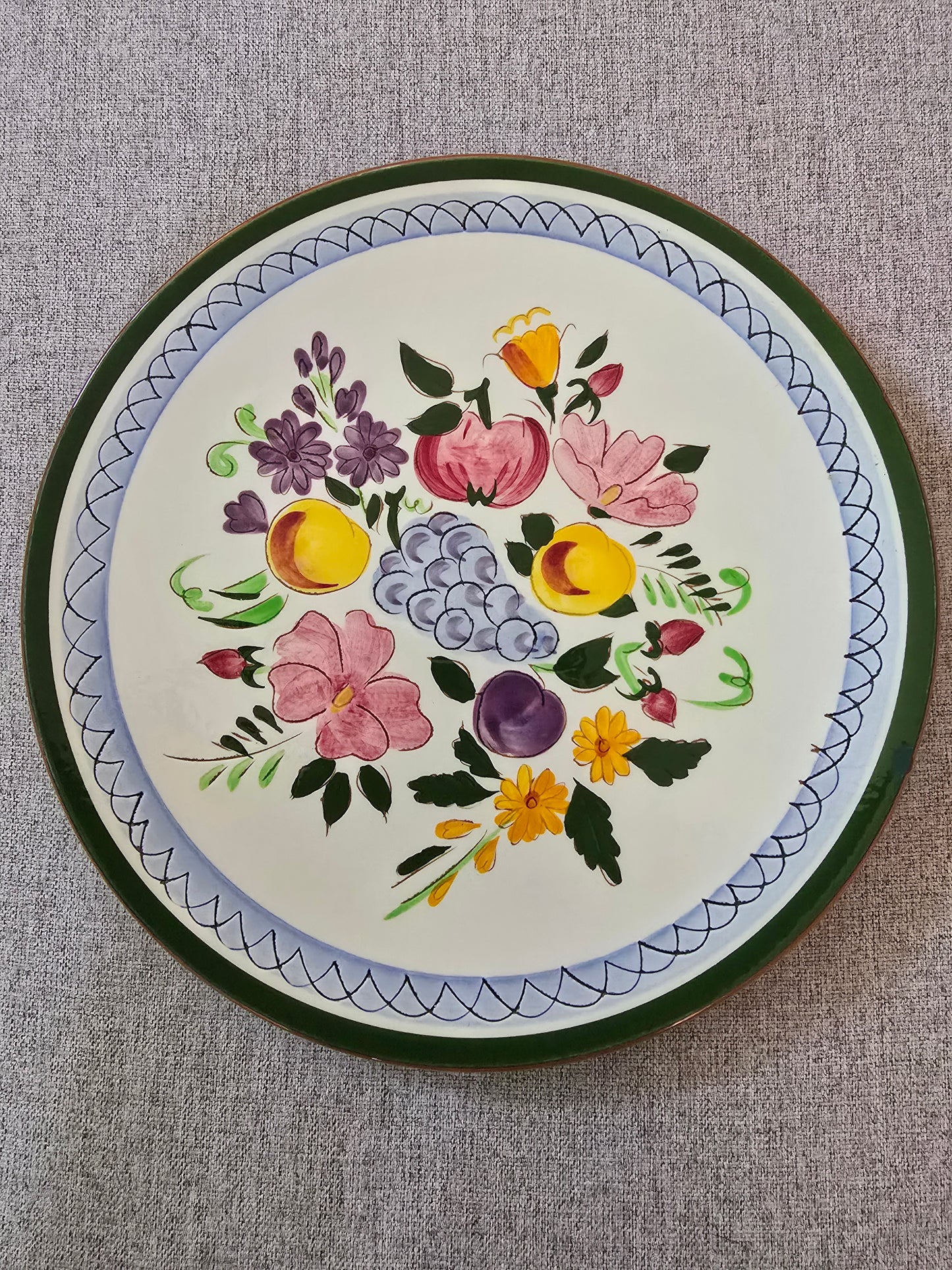 Stangl Pottery Chop Plate Stangl Fruit and Flowers Platter