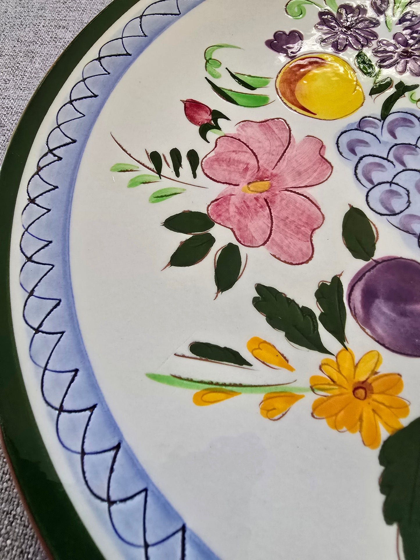 Stangl Pottery Chop Plate Stangl Fruit and Flowers Platter
