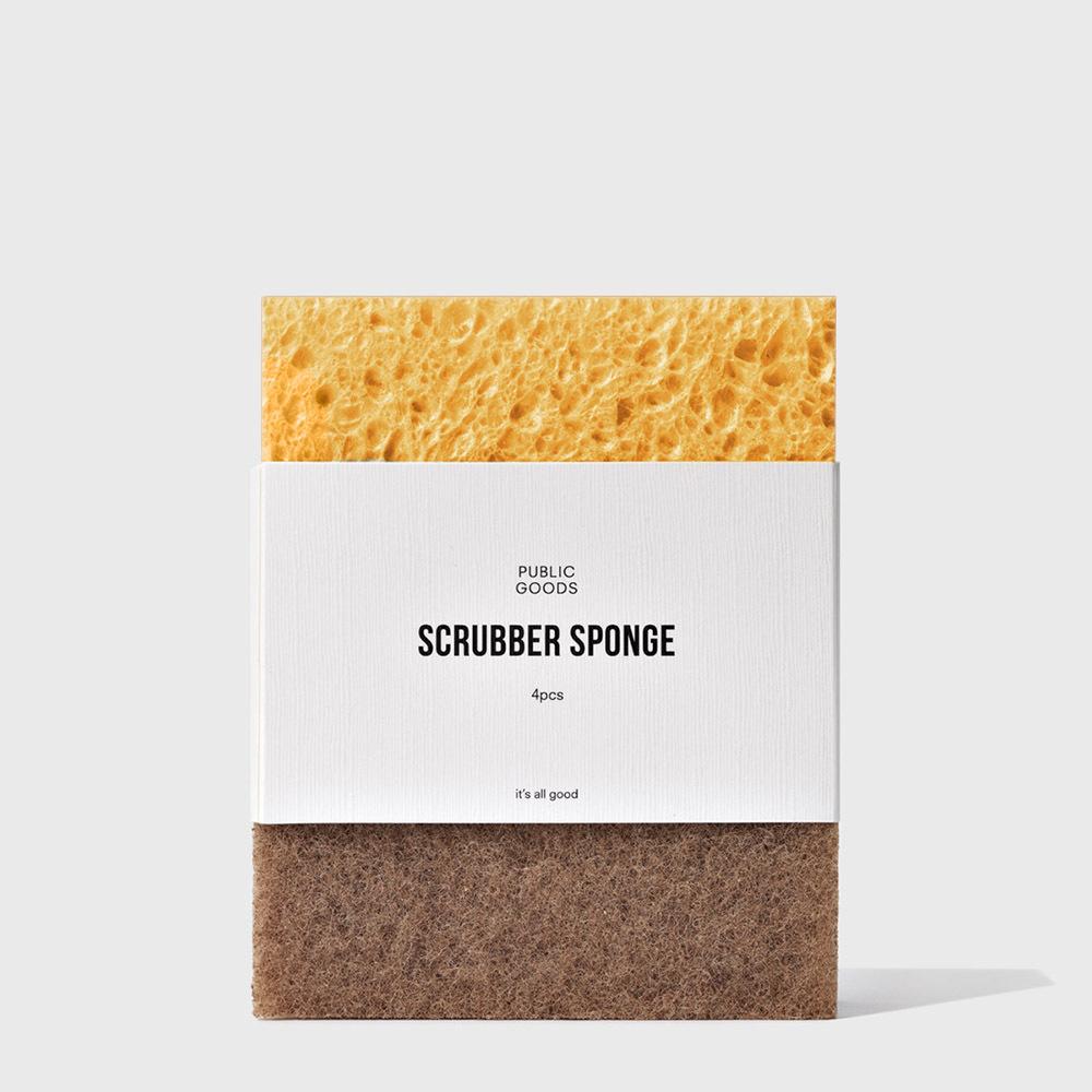 Walnut Scrubber Sponge 4pack
