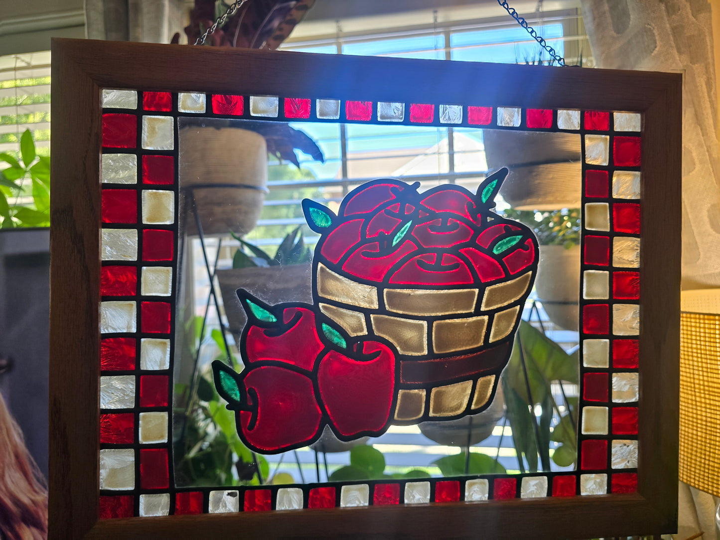 Apple Basket "Stained Glass" homemade