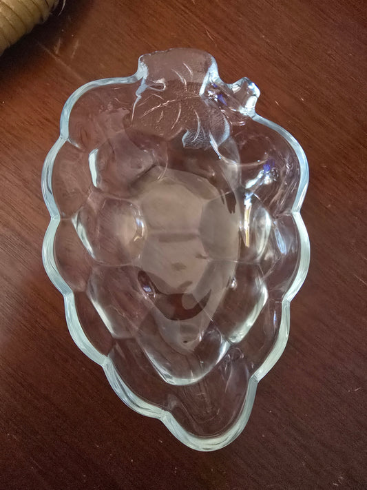 Clear Glass Grape Cluster Bowl