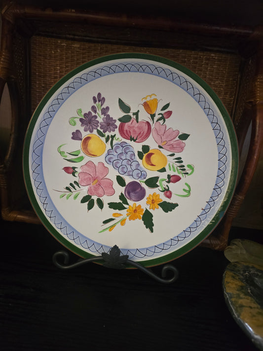 Stangl Pottery Chop Plate Stangl Fruit and Flowers Platter