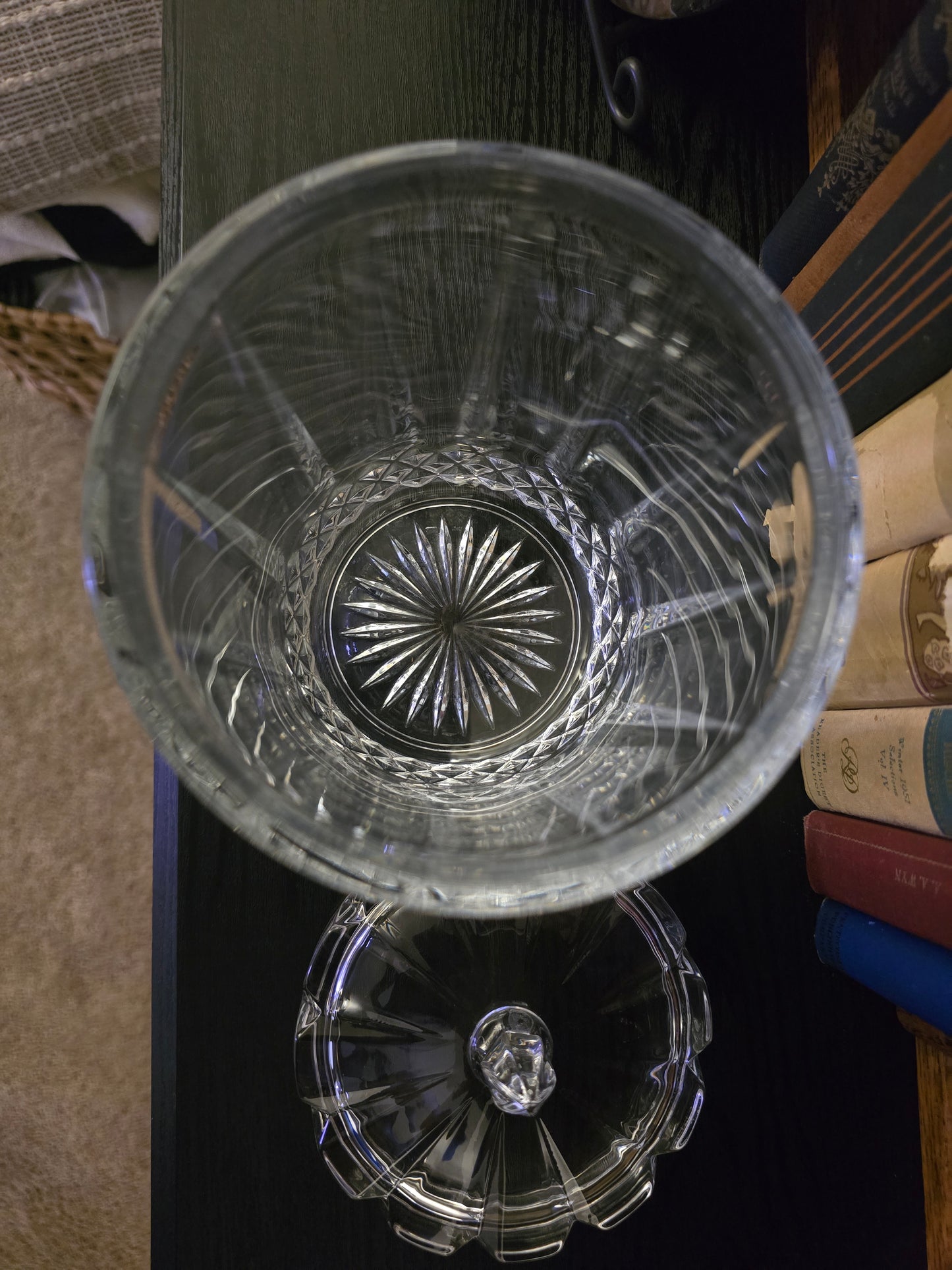 Vintage St. George Crystal Ice Bucket, Vintage Crystal