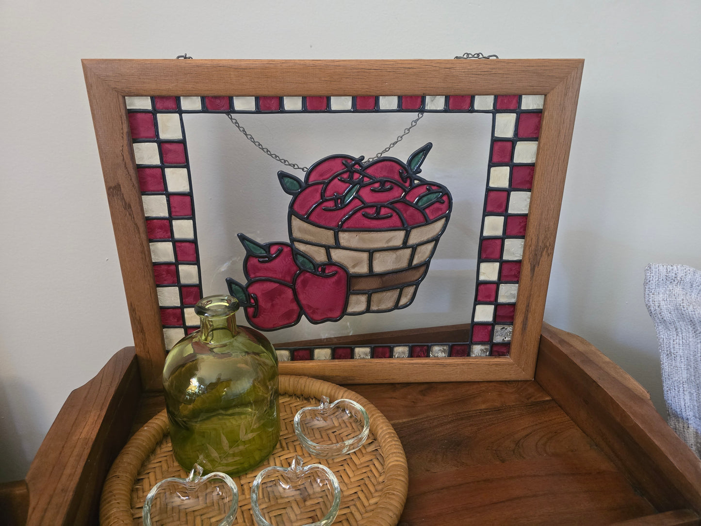 Apple Basket "Stained Glass" homemade