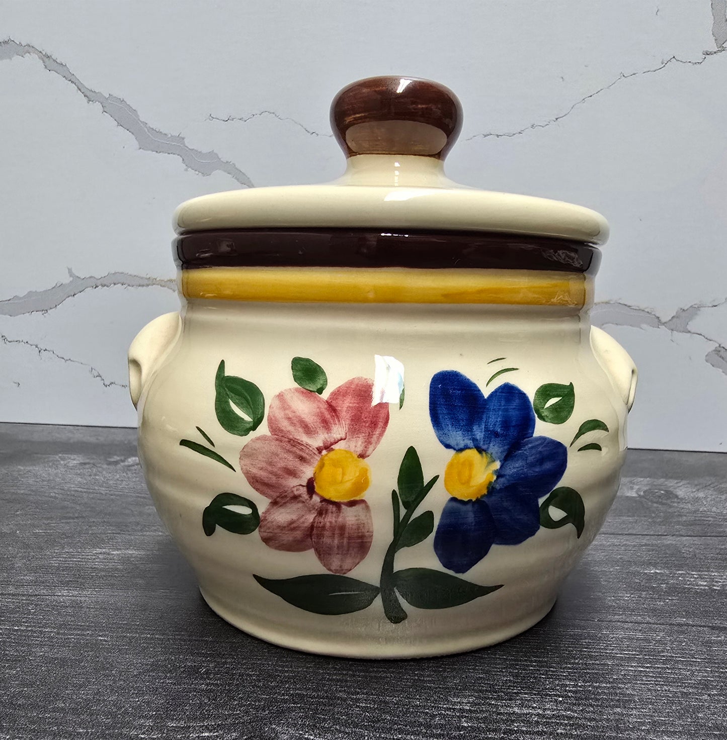 Goebel Rare Vintage 1968 Floral Tegernsee 3 Piece Collection, Made in West Germany