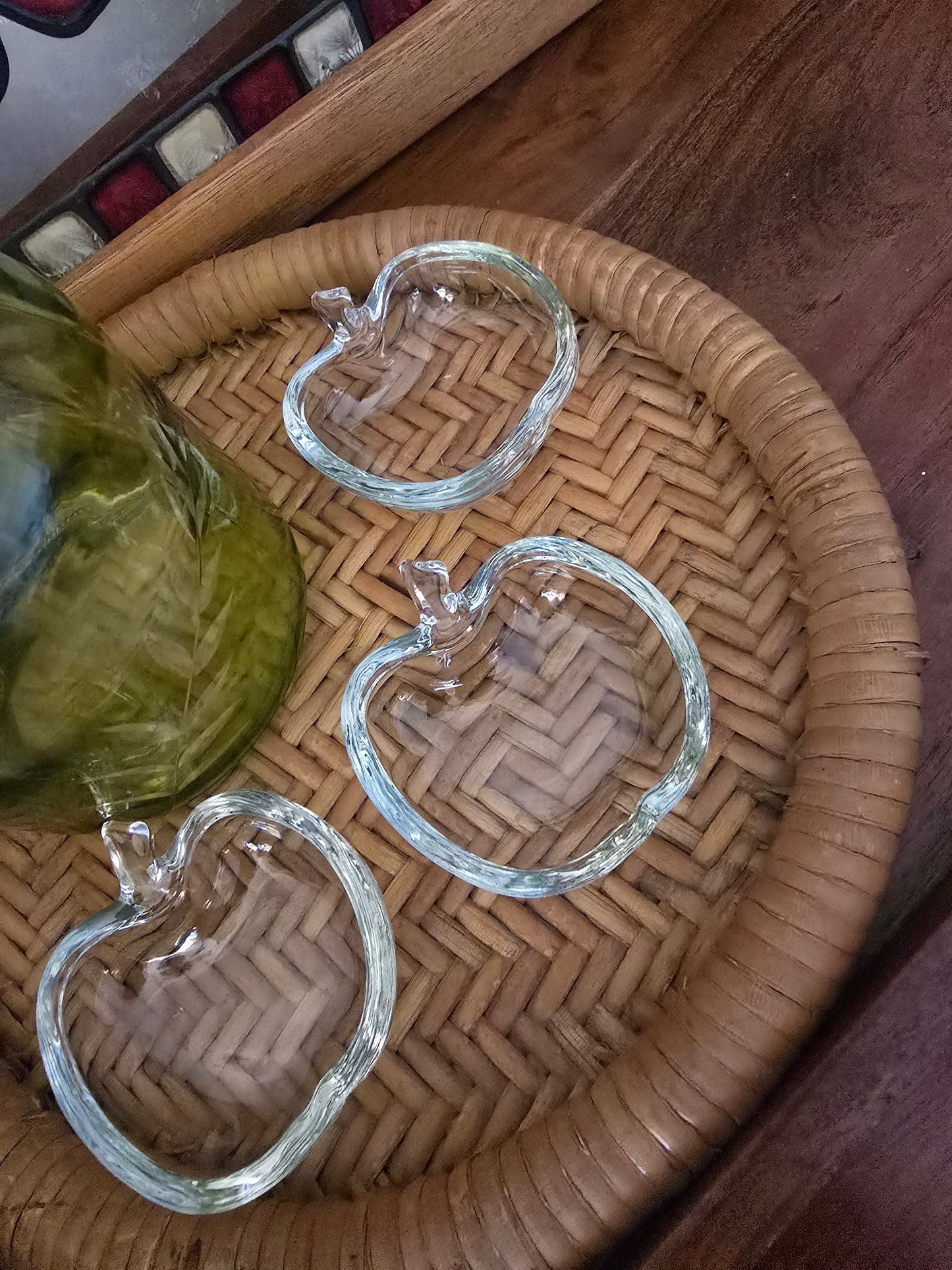 MCM Hazel Atlas Apple Shaped Nut Dishes,  Set of 3