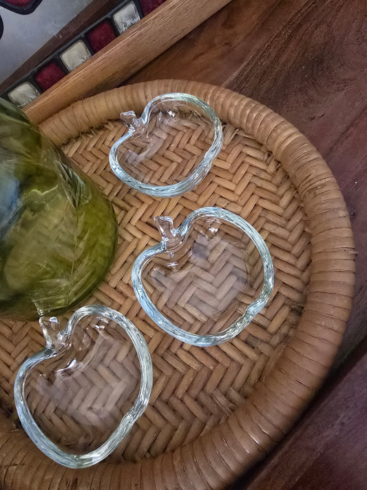 MCM Hazel Atlas Apple Shaped Nut Dishes,  Set of 3