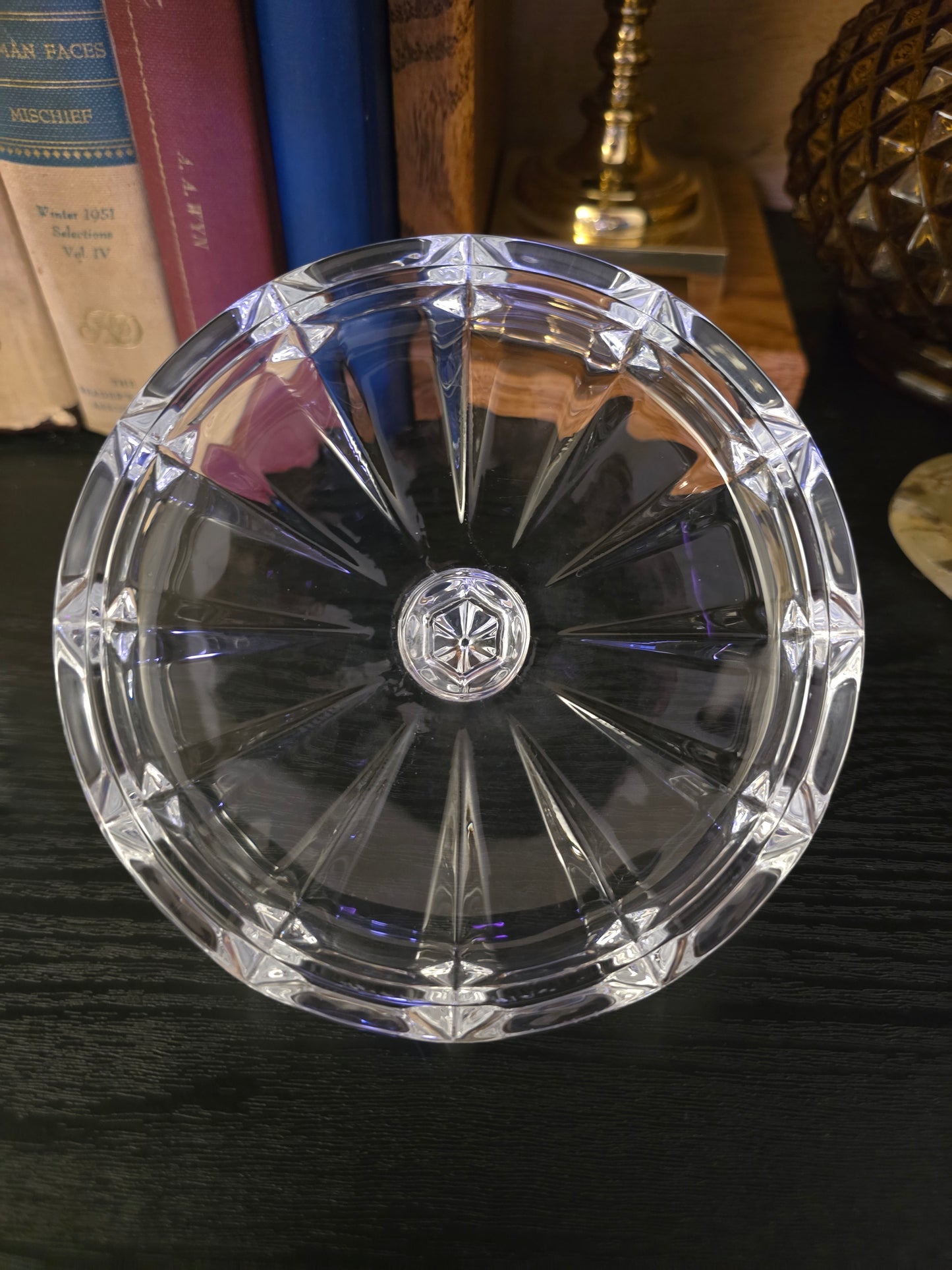 Vintage St. George Crystal Ice Bucket, Vintage Crystal