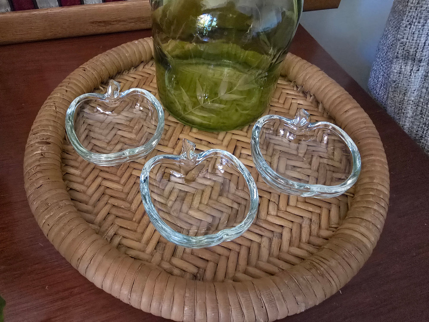 MCM Hazel Atlas Apple Shaped Nut Dishes,  Set of 3