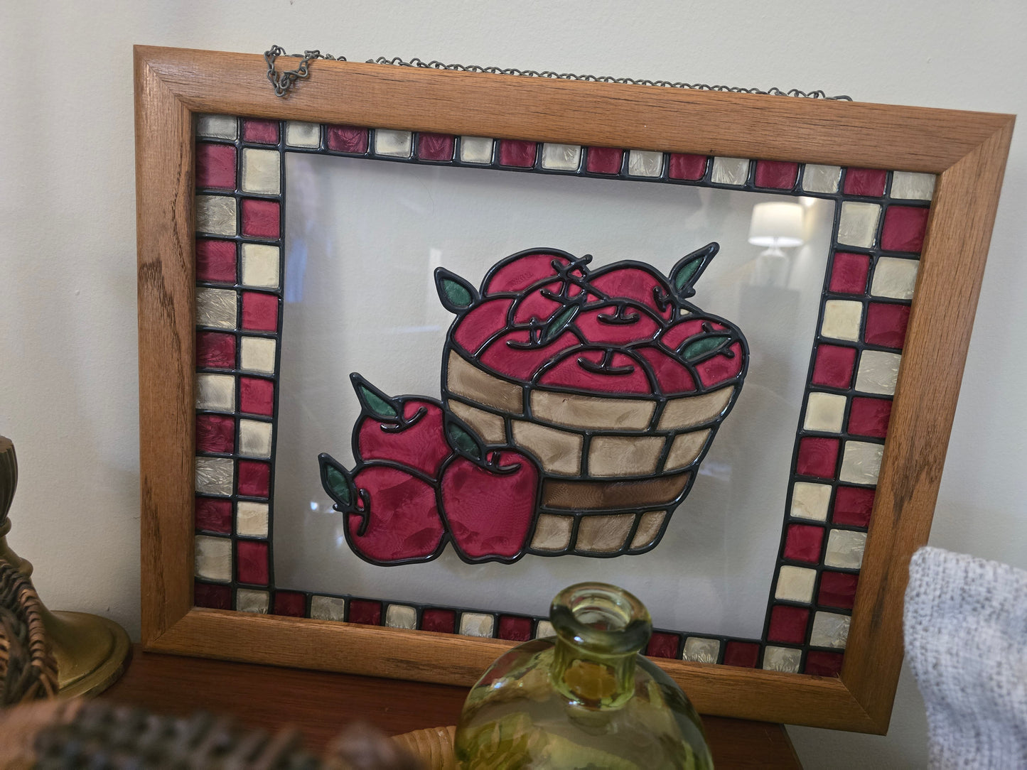 Apple Basket "Stained Glass" homemade