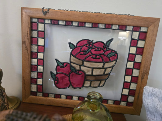 Apple Basket "Stained Glass" homemade