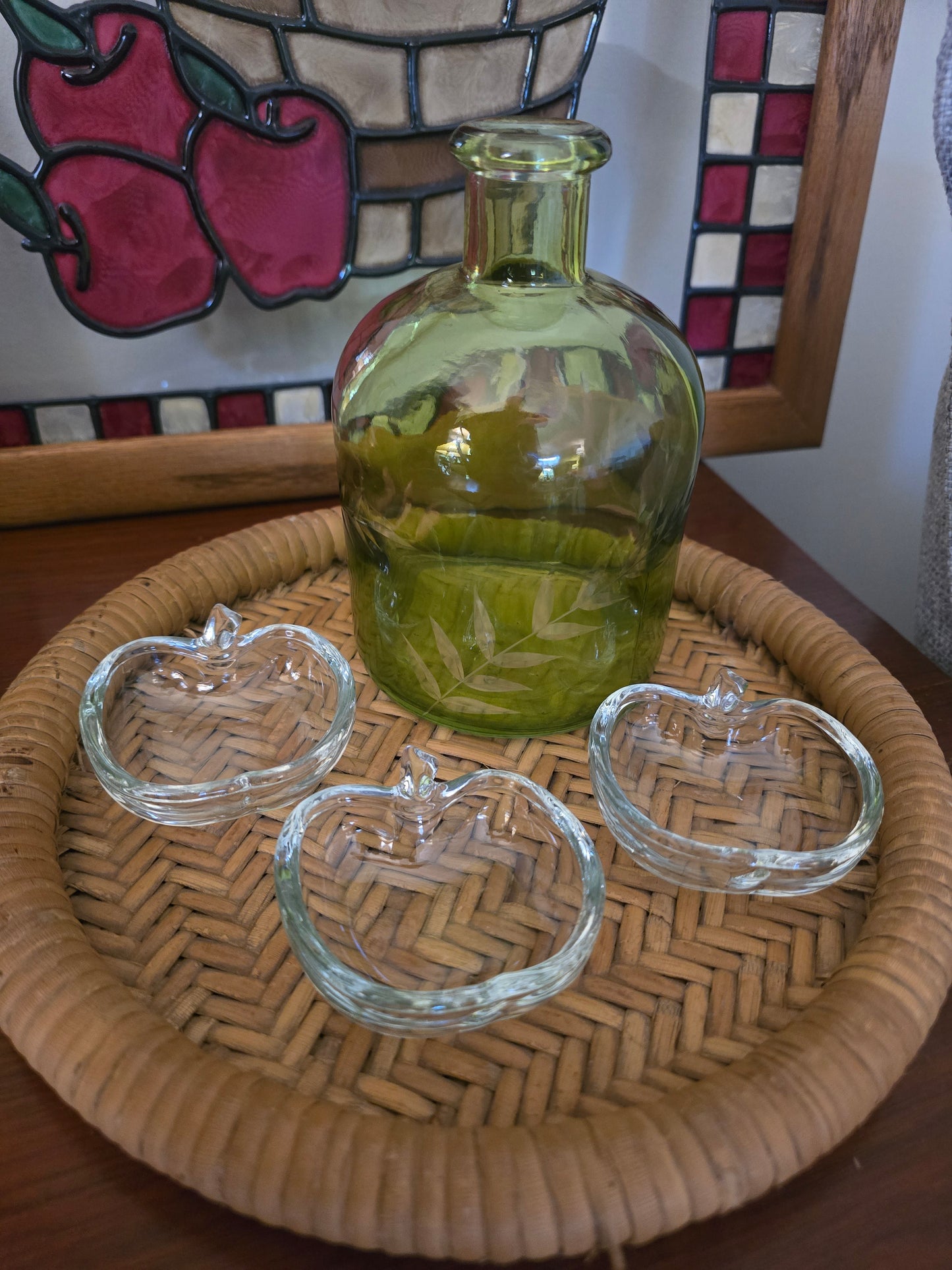 MCM Hazel Atlas Apple Shaped Nut Dishes,  Set of 3