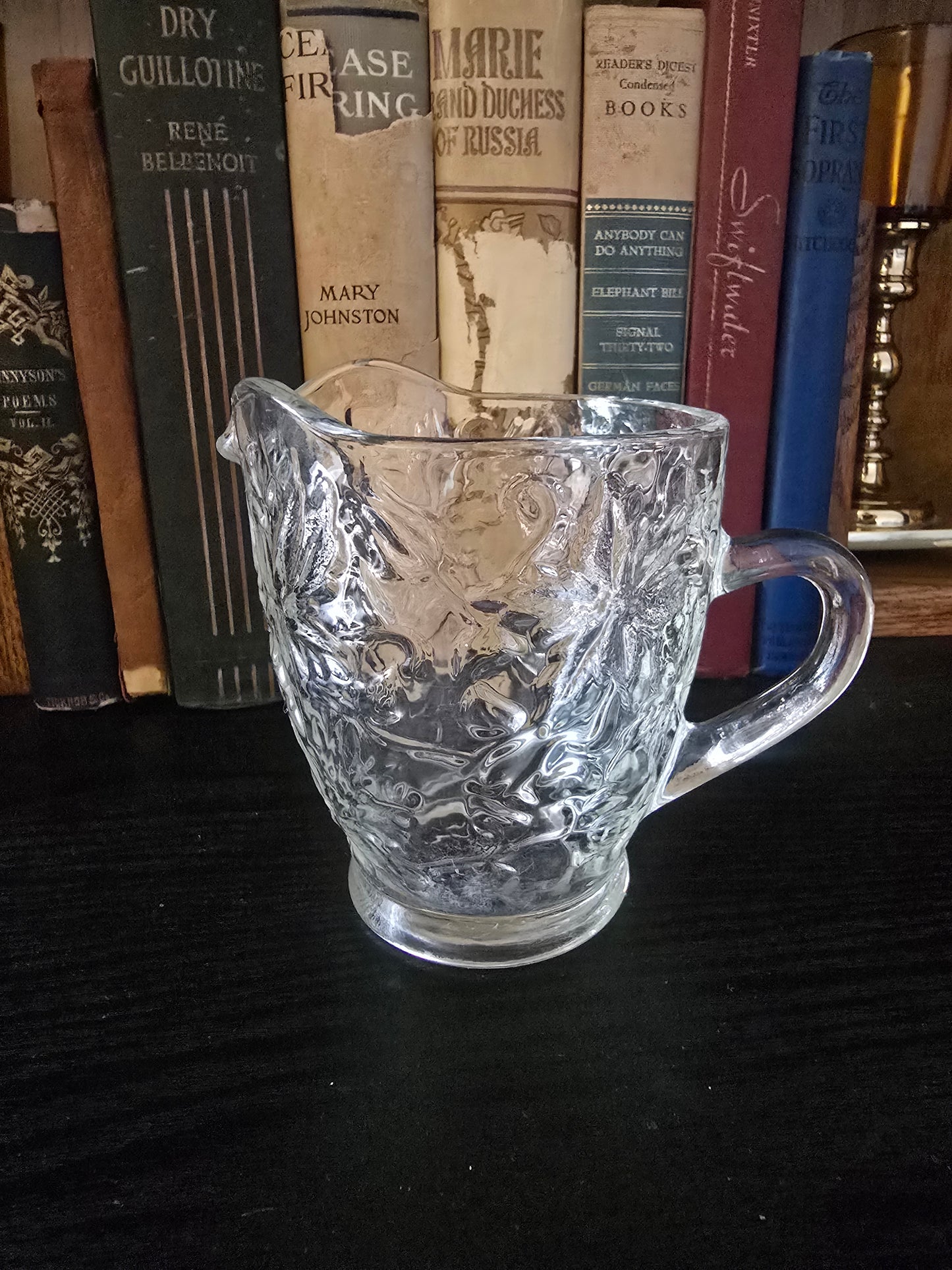 Princess House Fantasia creamer approx 4" Tall