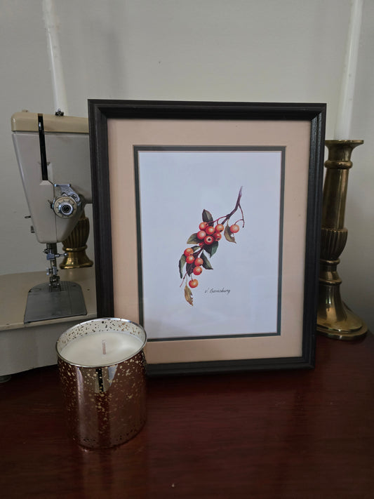 V Gainsburg, framed art 10 x 12