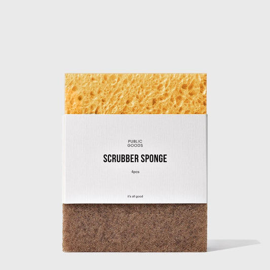 Walnut Scrubber Sponge 4pack